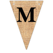 Bannière À Fanions Mariage de "Noms" de jonction Burlap (Deuxième drapeau)