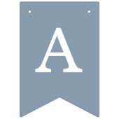 Bannière À Fanions Mariage Dusty Blue Bride & Groom Noms simples (Deuxième drapeau)