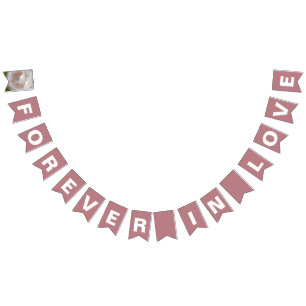 Bannière À Fanions Mariage Dusty Rose Pour Toujours