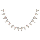 Bannière À Fanions Mariage floral rose rose pâle rustique (Tout)