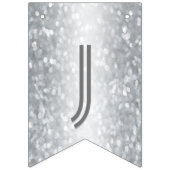 Bannière À Fanions ☆ MARIAGE Francisco Silver Parties scintillant Loo (Troisième drapeau)