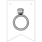 Bannière À Fanions Mariage Moderne Fête de Fiançailles (Deuxième drapeau)