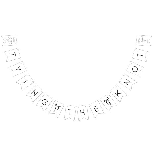 Bannière À Fanions Mariage Moderne Script Shower (Tout)