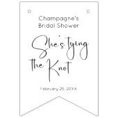 Bannière À Fanions Mariage Moderne Script Shower (Premier drapeau)