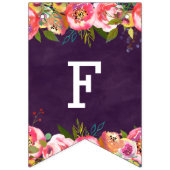 Bannière À Fanions Mariage modifiable couleur chic florissant pour to (Deuxième drapeau)