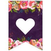 Bannière À Fanions Mariage modifiable couleur chic florissant pour to (Premier drapeau)