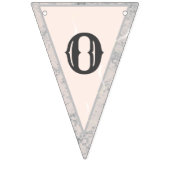Bannière À Fanions Mariage monographie de marbre gris et de pêche (Deuxième drapeau)