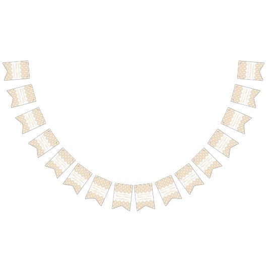 Bannière À Fanions Mariage Motif Gold et White Art Déco (Tout)