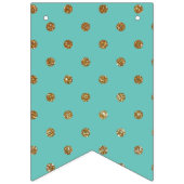 Bannière À Fanions Mariage nautique Aqua et Gold (Troisième drapeau)