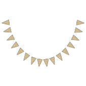 Bannière À Fanions Mariage or mat brillant (Tout)