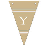 Bannière À Fanions Mariage or mat brillant (Premier drapeau)