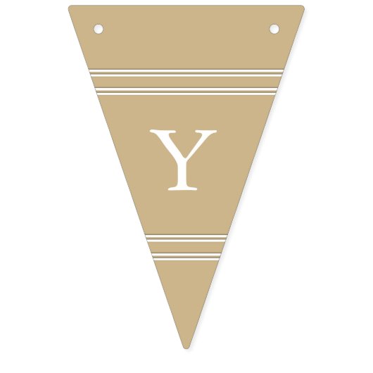 Bannière À Fanions Mariage or mat brillant (Premier drapeau)