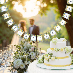Bannière À Fanions Mariage personnalisé Citron Méditerranéen d'Amalfi