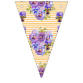 Bannière À Fanions Mariage Shabby Pastel Fleurs Floral Party Bund (Troisième drapeau)