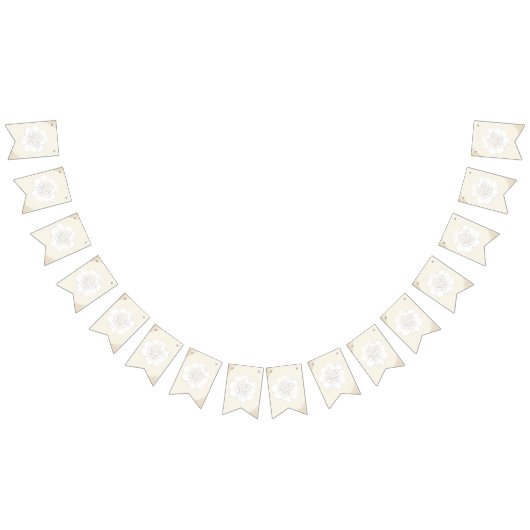 Bannière À Fanions Mariage White Peonies Blossoms (Tout)