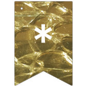 Bannière À Fanions Marié Gold White Parties scintillant de mariage (Premier drapeau)