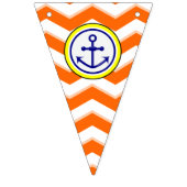 Bannière À Fanions Marine Ancre Chevron bleu étroit Roundel noir (Deuxième drapeau)