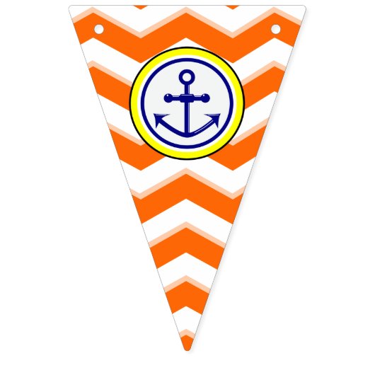 Bannière À Fanions Marine Ancre Chevron bleu étroit Roundel noir (Dixième drapeau)