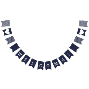 Bannière À Fanions Marine bienvenue et étamine de très bon goût