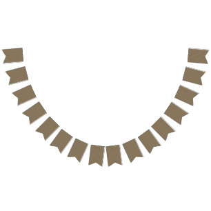 Bannière À Fanions marron, rectangle, bois, beige, gris, or, police, 