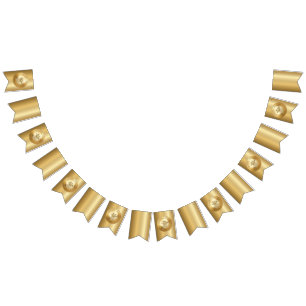 Bannière À Fanions Médaille d'or réaliste 3D personnalisable et modif