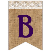 Bannière À Fanions #Meilleure journée jamais sur Burlap et dentelle L (Deuxième drapeau)