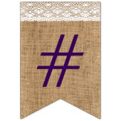 Bannière À Fanions #Meilleure journée jamais sur Burlap et dentelle L (Premier drapeau)