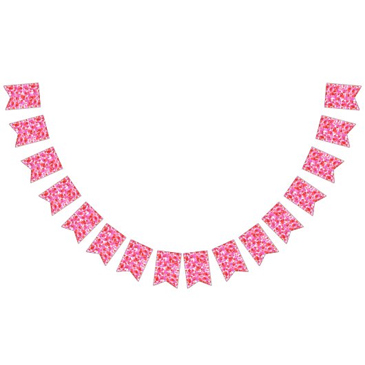 Bannière À Fanions Mélange Coeurs Confetti (Tout)
