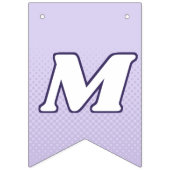 Bannière À Fanions Menstruation Cute Lavender Purple Funky Lettres (Troisième drapeau)
