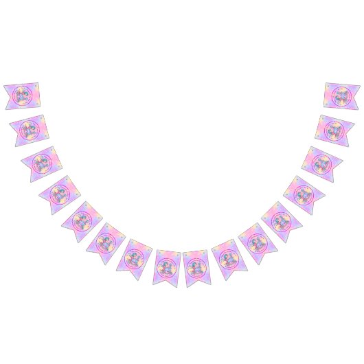Bannière À Fanions Mermaid 2e anniversaire Modifier Modifier le texte (Tout)