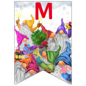 Bannière À Fanions Merry Christmas Gnome Party Drawing Funny (Deuxième drapeau)