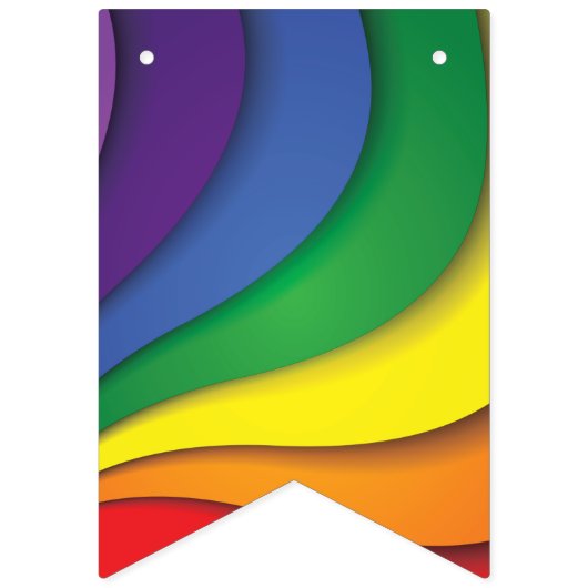 Bannière À Fanions Merveilleux Rainbow Swirl (Premier drapeau)