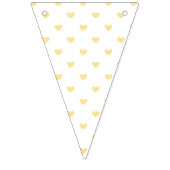 Bannière À Fanions Micro Cœurs Beurre Jaune - Blanc (Deuxième drapeau)