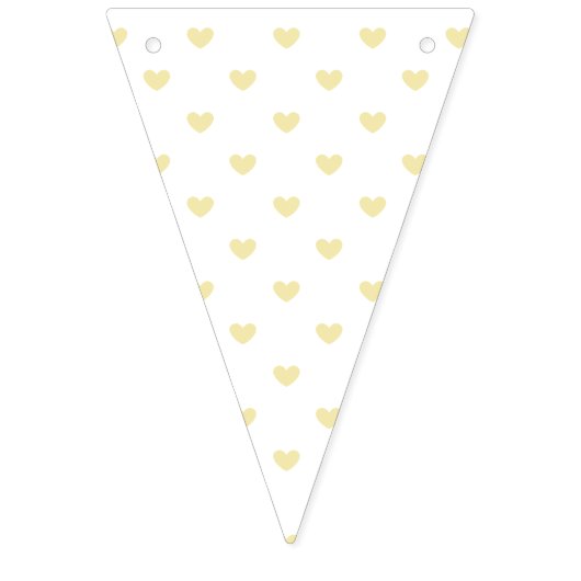 Bannière À Fanions Micro Cœurs Beurre Jaune - Blanc (Septième drapeau)