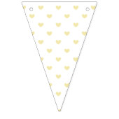 Bannière À Fanions Micro Cœurs Beurre Jaune - Blanc (Premier drapeau)