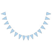 Bannière À Fanions Micro Hearts Blanc - Bleu Bébé (Tout)