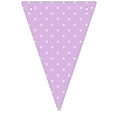 Bannière À Fanions Micro pois blanc - Lilas doux (Troisième drapeau)