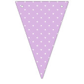 Bannière À Fanions Micro pois blanc - Lilas doux (Deuxième drapeau)