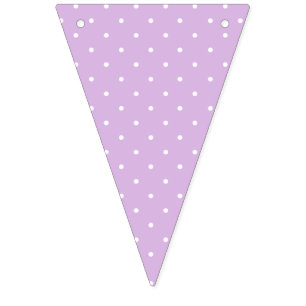 Bannière À Fanions Micro pois blanc - Lilas doux