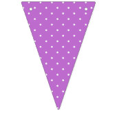 Bannière À Fanions Micro pois blanc - Orchidée violet (Troisième drapeau)