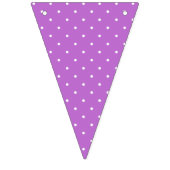 Bannière À Fanions Micro pois blanc - Orchidée violet (Deuxième drapeau)