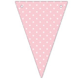 Bannière À Fanions Micro pois blanc - rose (Troisième drapeau)