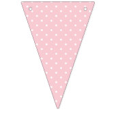 Bannière À Fanions Micro pois blanc - rose (Deuxième drapeau)