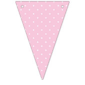 Bannière À Fanions Micro pois blanc - Rose clair (Troisième drapeau)