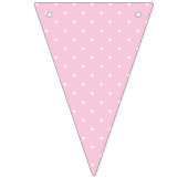Bannière À Fanions Micro pois blanc - Rose clair (Deuxième drapeau)