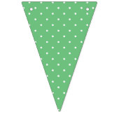Bannière À Fanions Micro pois blanc - Vert d'été (Troisième drapeau)