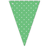 Bannière À Fanions Micro pois blanc - Vert d'été (Deuxième drapeau)