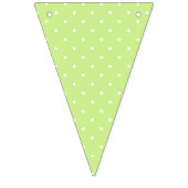 Bannière À Fanions Micro pois blanc - Vert printemps (Troisième drapeau)
