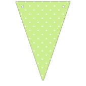 Bannière À Fanions Micro pois blanc - Vert printemps (Deuxième drapeau)
