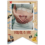 Bannière À Fanions Mignon 1er anniversaire 12 mois Photo Jalon Pirate (Deuxième drapeau)